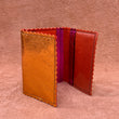Load image into Gallery viewer, Soft leather card wallet in orange
