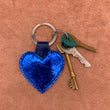 Load image into Gallery viewer, Leather star kering in elec blue.