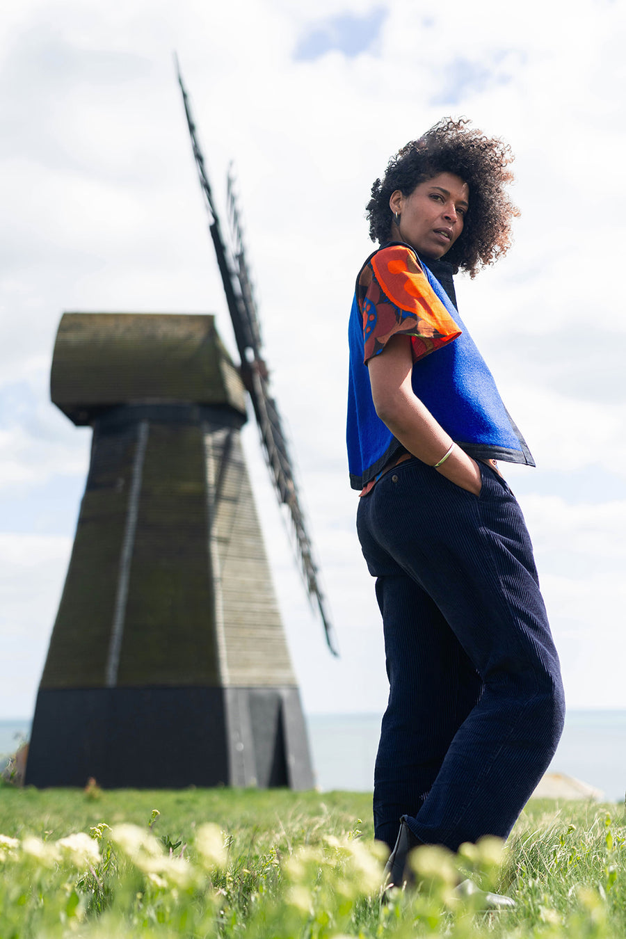 Electric Blue Wool Waistcoat
