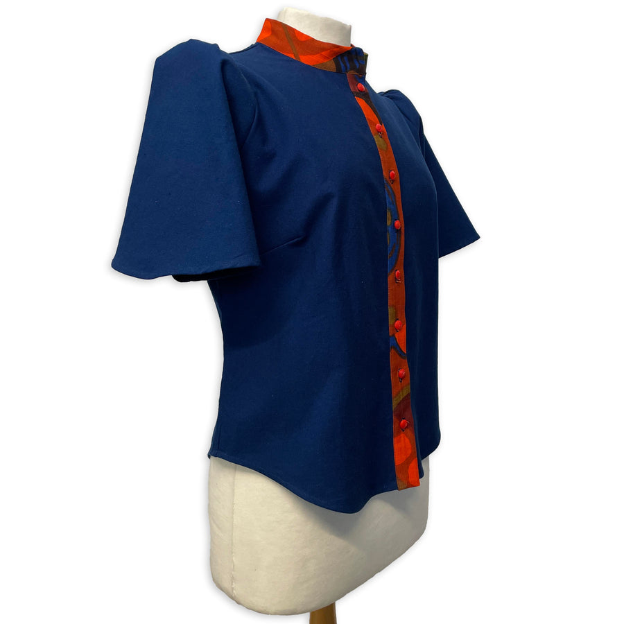 Blue Blue Fiery Orange
