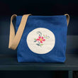 Load image into Gallery viewer, TOTE: Denim and embroidered appliqué
