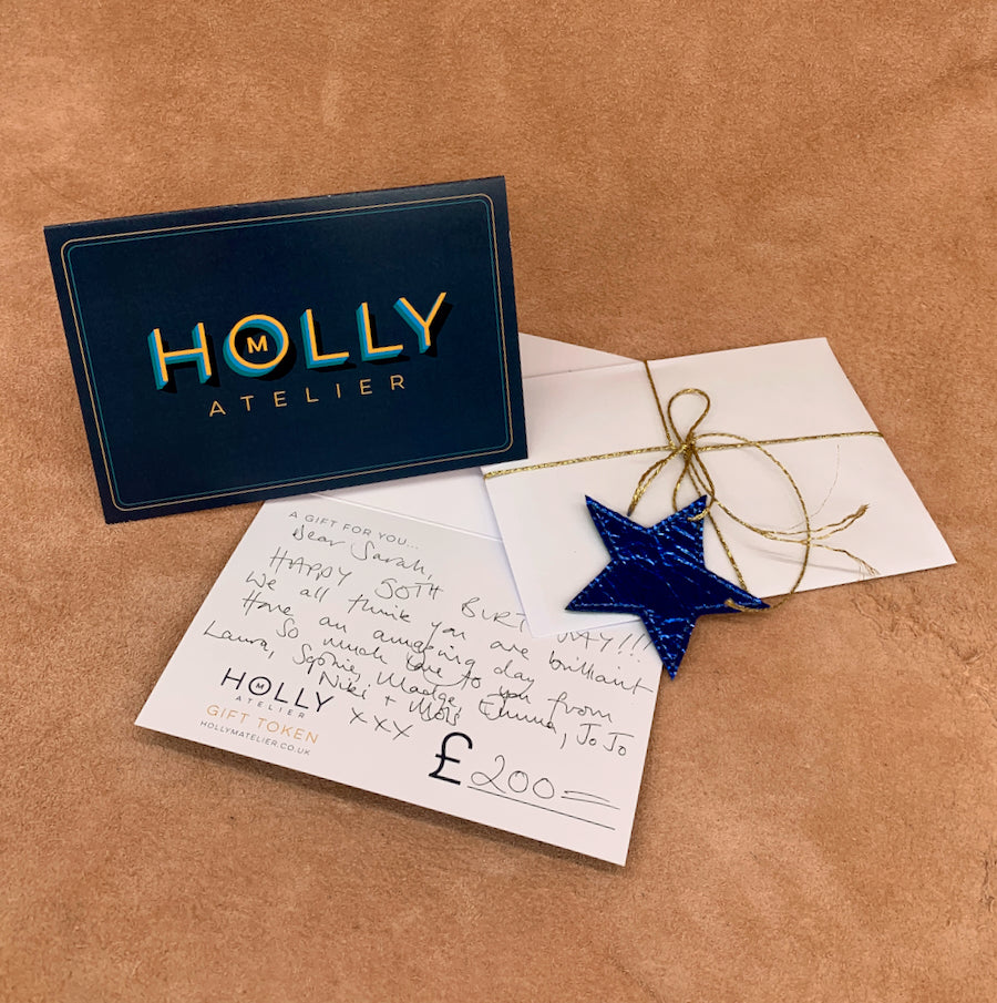 Gift voucher with a handwritten note