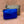 Load image into Gallery viewer, Luxury Leather Wash Bag i electric blue ad gold
