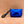 Load image into Gallery viewer, Split Front Soft Leather Clutch Bag  in electric blue.

